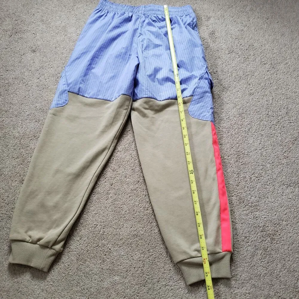 Nike Kids ODP Loose Fit Sporting Joggers Light Thistle Nylon Khaki Fleece Sz M
